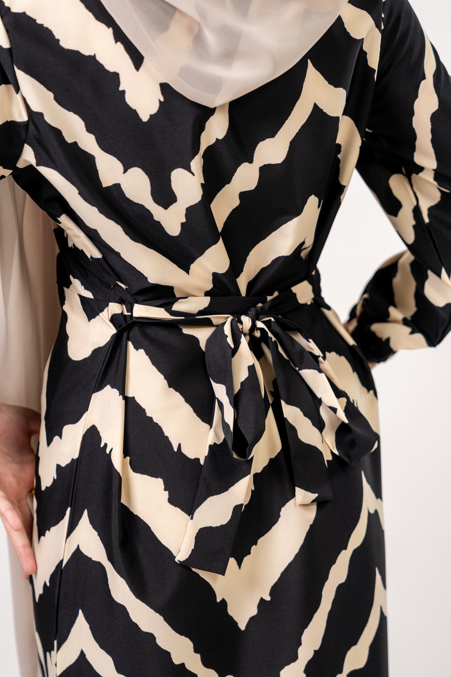 Black and white print dress