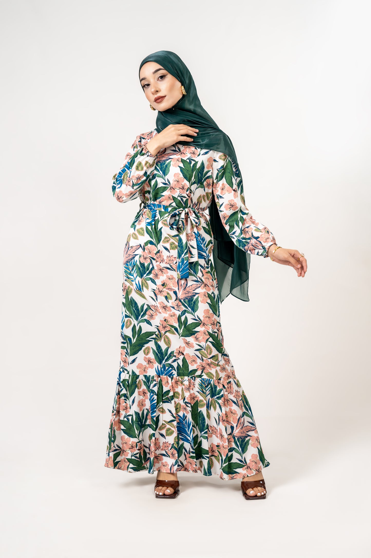 Tropic print dress