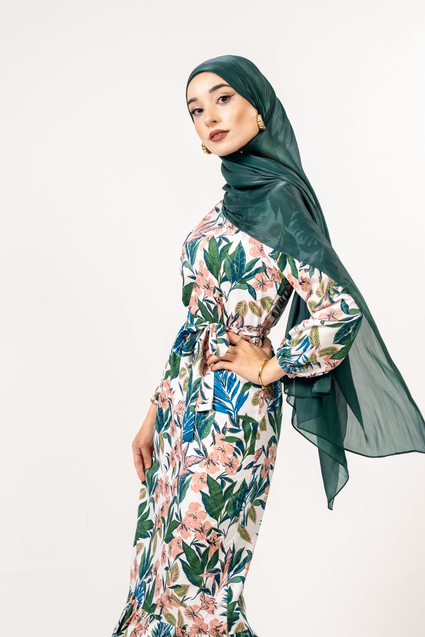 Tropic print dress