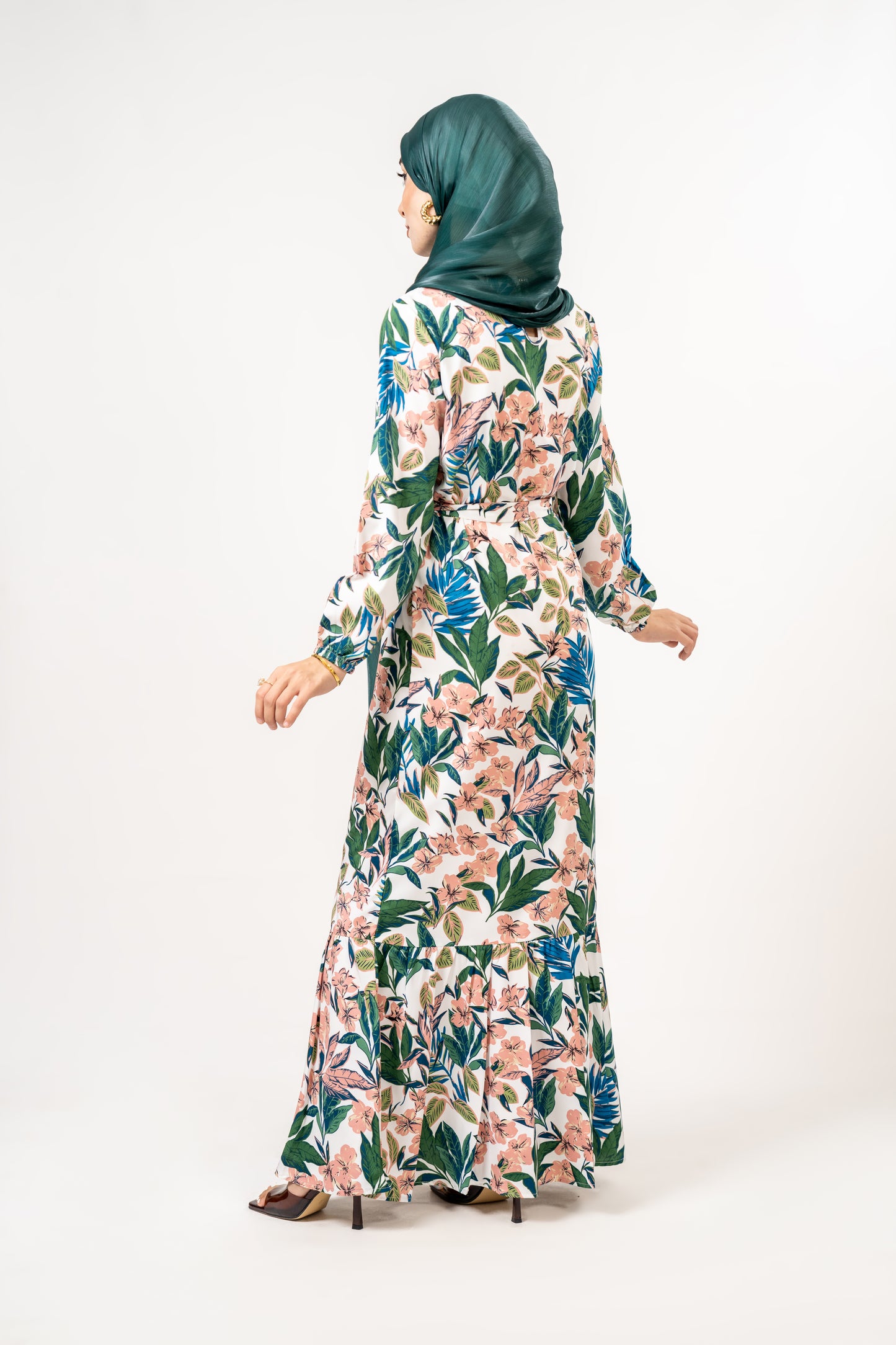 Tropic print dress