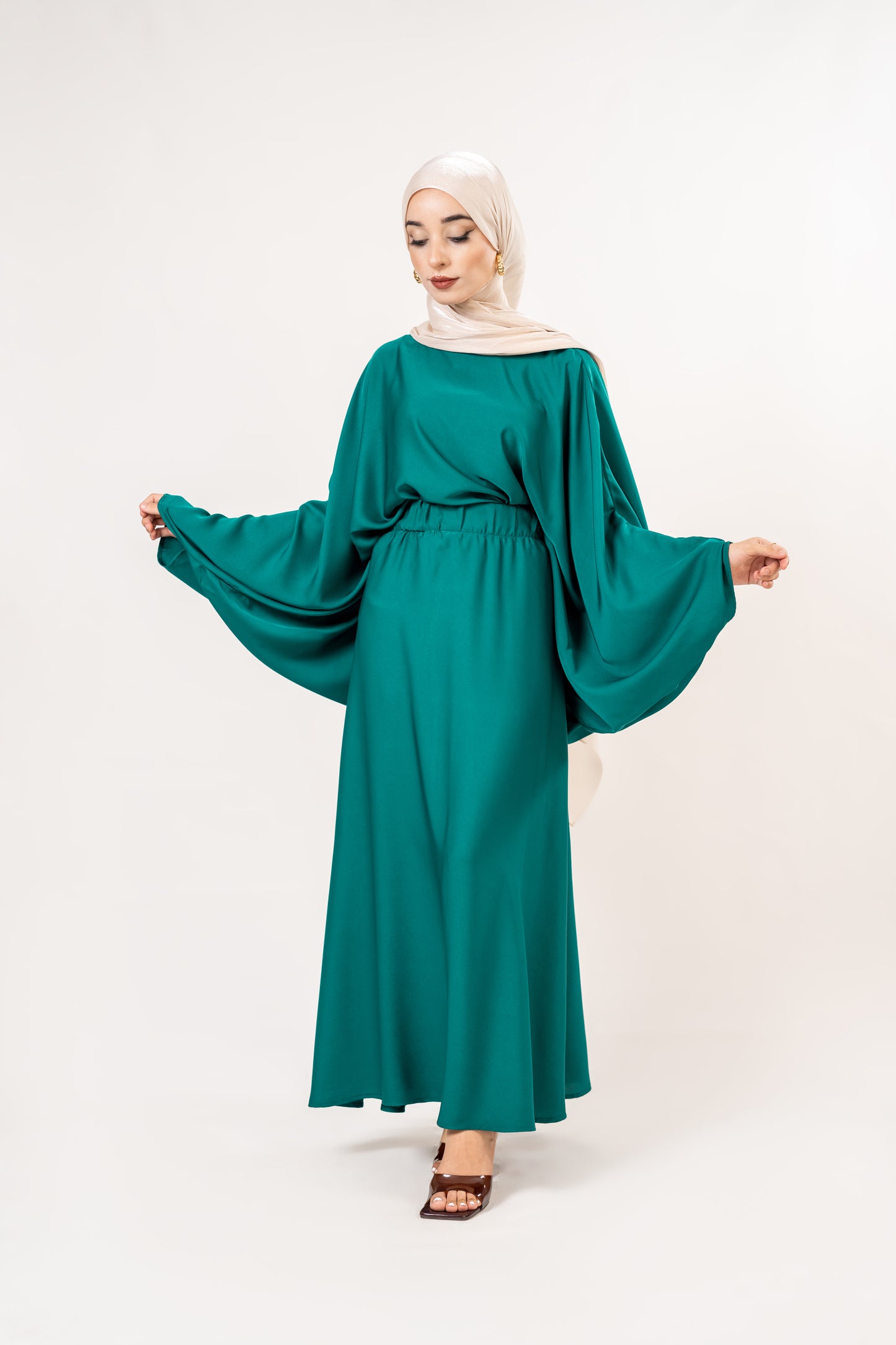 2 piece Green skirt and blouse set