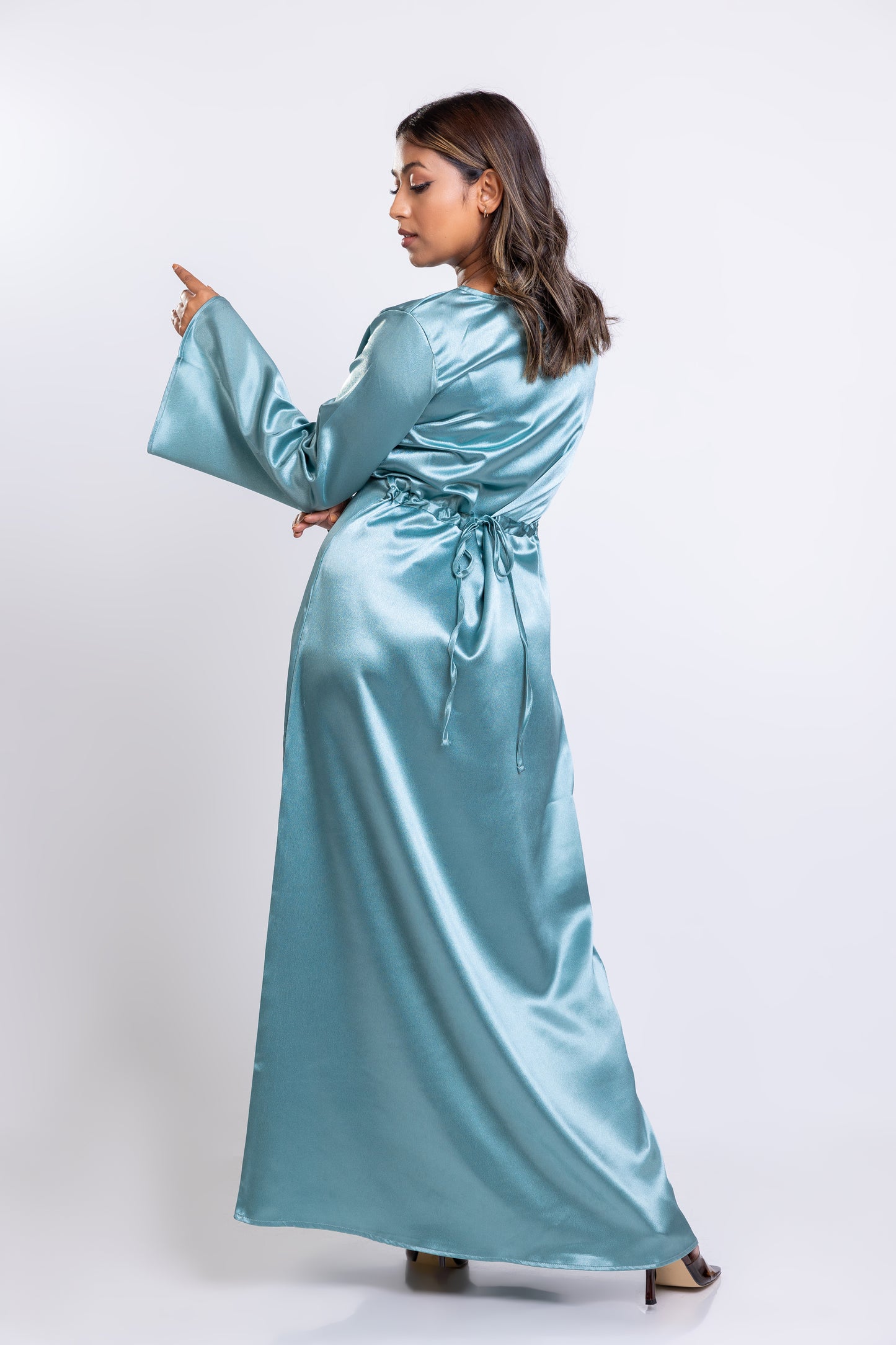 Light Teal Dart waist maxi